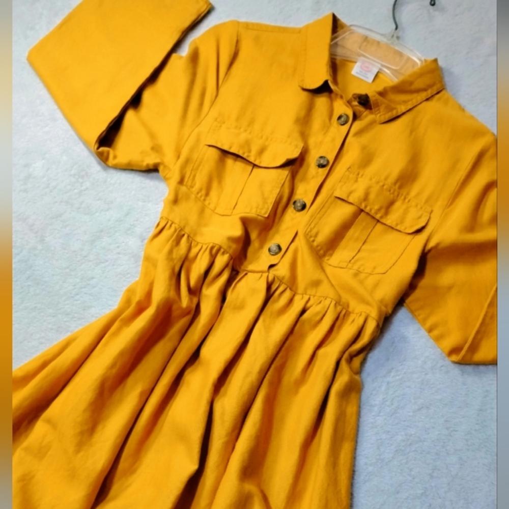 Wonder Nation Mustard Casual Kids Dress
